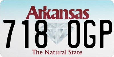 AR license plate 718OGP