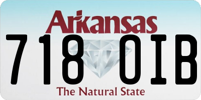 AR license plate 718OIB