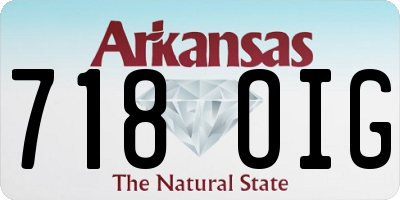 AR license plate 718OIG