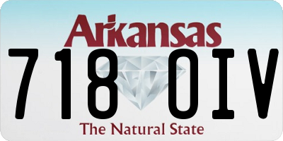 AR license plate 718OIV