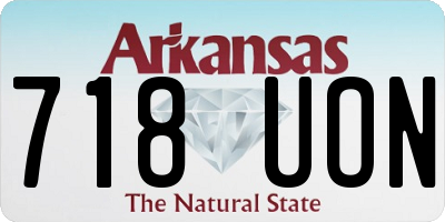 AR license plate 718UON