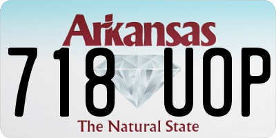 AR license plate 718UOP