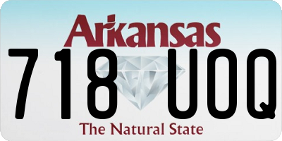 AR license plate 718UOQ