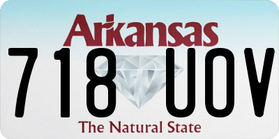 AR license plate 718UOV
