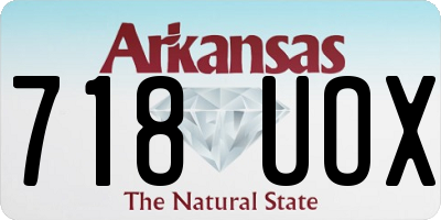 AR license plate 718UOX