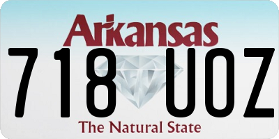 AR license plate 718UOZ