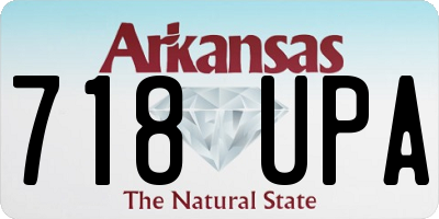 AR license plate 718UPA