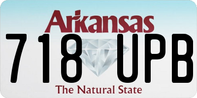 AR license plate 718UPB