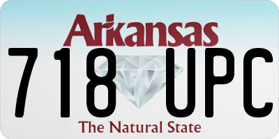 AR license plate 718UPC