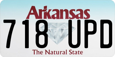 AR license plate 718UPD