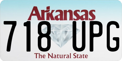 AR license plate 718UPG