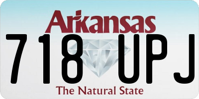 AR license plate 718UPJ