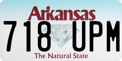 AR license plate 718UPM