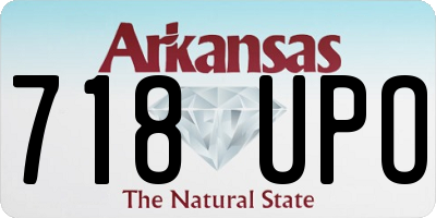 AR license plate 718UPO
