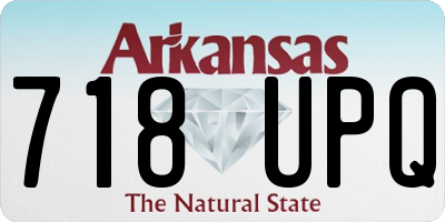 AR license plate 718UPQ