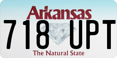 AR license plate 718UPT