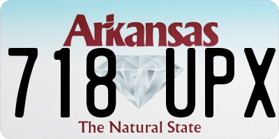 AR license plate 718UPX