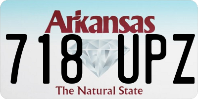 AR license plate 718UPZ