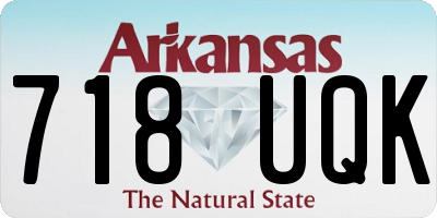 AR license plate 718UQK