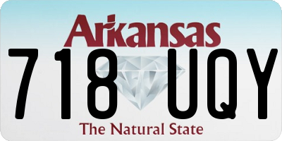 AR license plate 718UQY