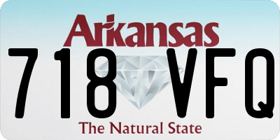 AR license plate 718VFQ