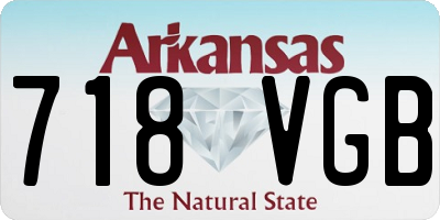 AR license plate 718VGB
