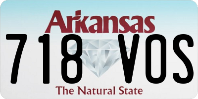 AR license plate 718VOS