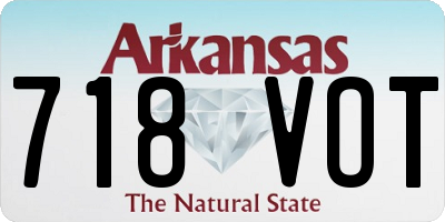 AR license plate 718VOT