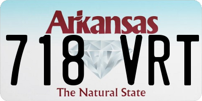 AR license plate 718VRT