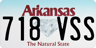 AR license plate 718VSS