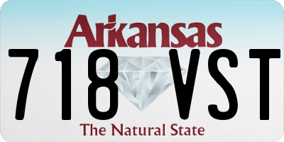 AR license plate 718VST
