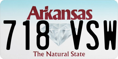 AR license plate 718VSW