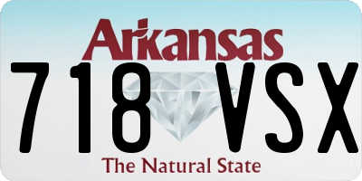 AR license plate 718VSX