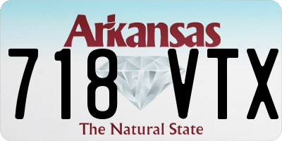 AR license plate 718VTX