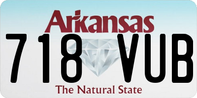 AR license plate 718VUB