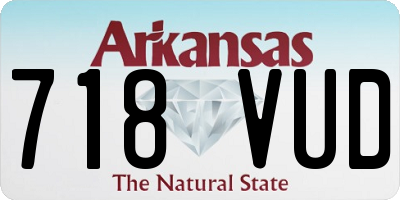 AR license plate 718VUD