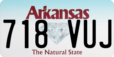 AR license plate 718VUJ