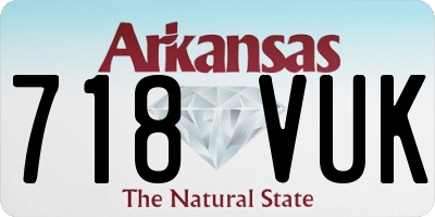 AR license plate 718VUK