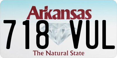 AR license plate 718VUL