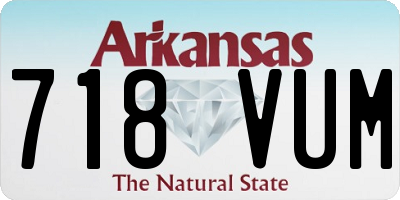 AR license plate 718VUM
