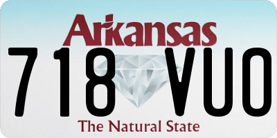 AR license plate 718VUO