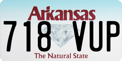 AR license plate 718VUP