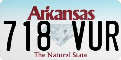 AR license plate 718VUR