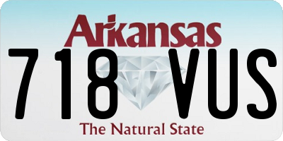 AR license plate 718VUS