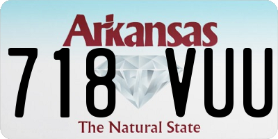 AR license plate 718VUU