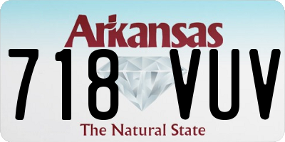 AR license plate 718VUV