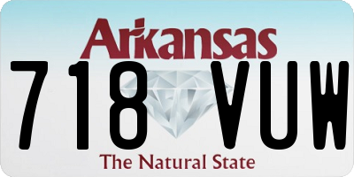 AR license plate 718VUW