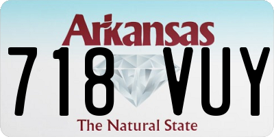 AR license plate 718VUY