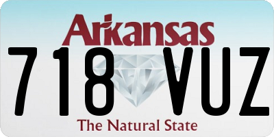 AR license plate 718VUZ