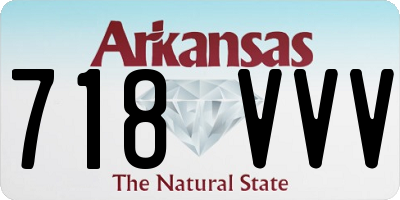 AR license plate 718VVV